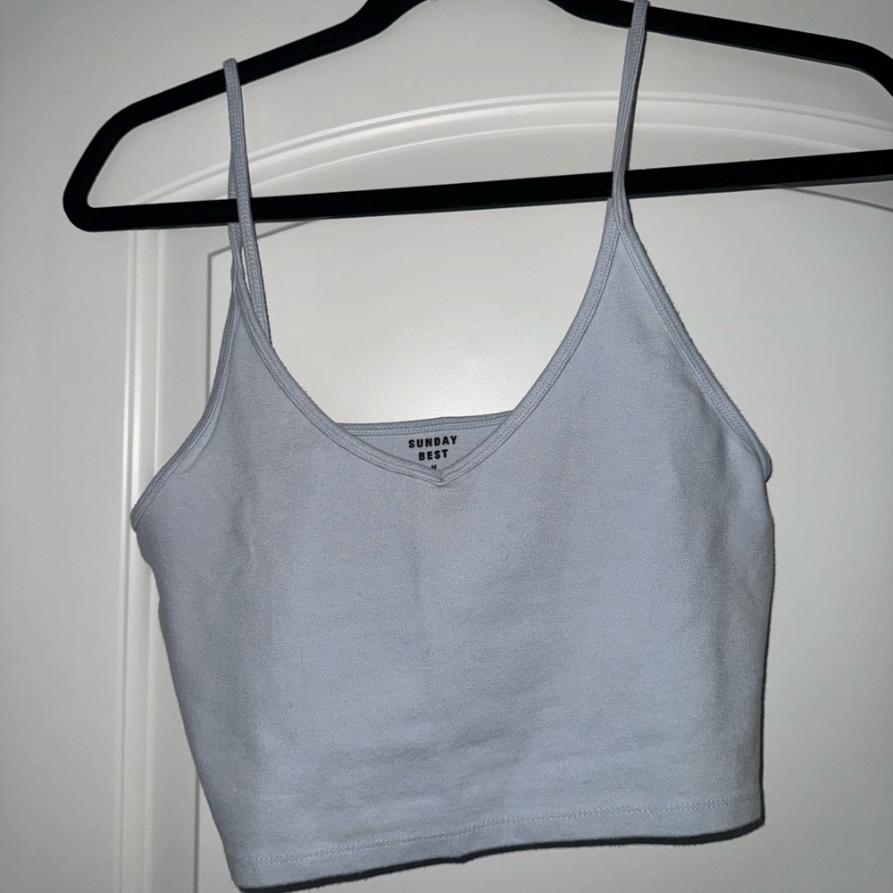 Aritzia Sunday Best Light Blue Women's Crop Top